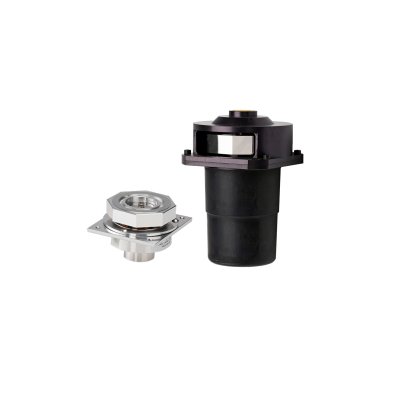 Ball bearing polygon scanner on a white background