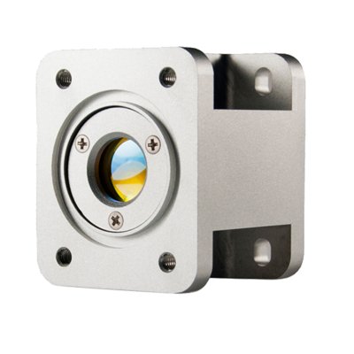 CO2 laser beam expander on a white background