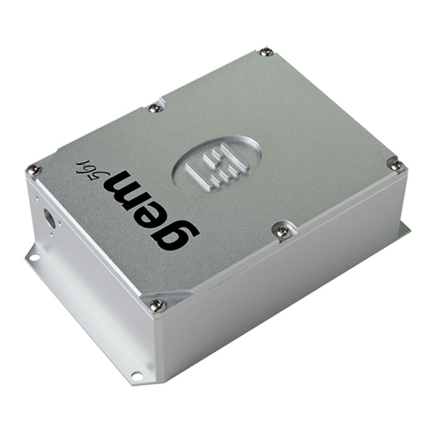 Gem solid-state continuous wave laser on a white background