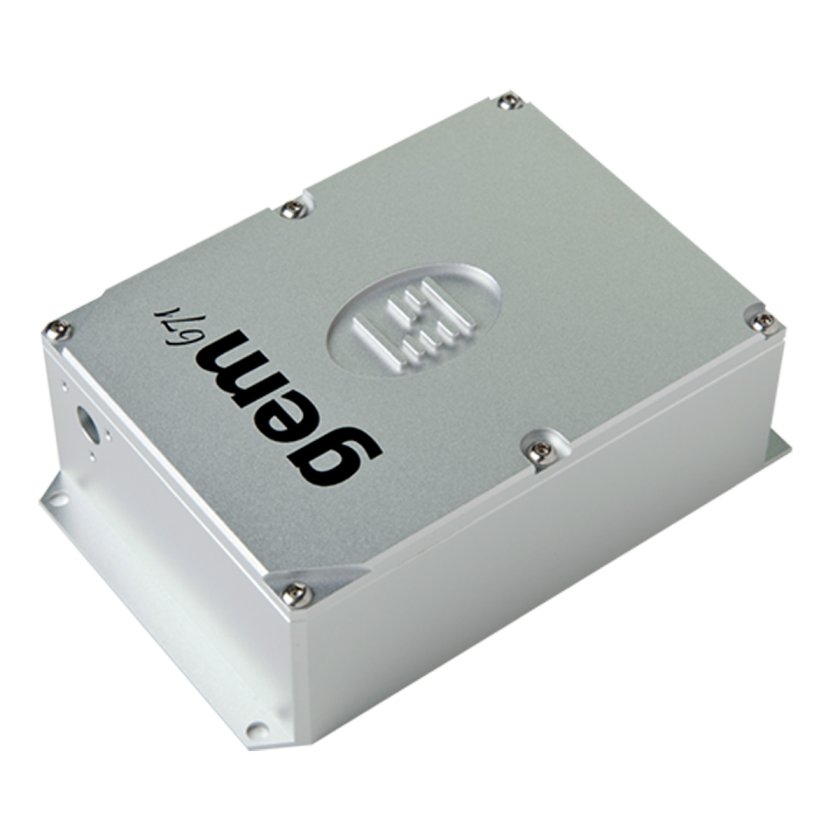 Gem solid-state continuous wave laser on a white background