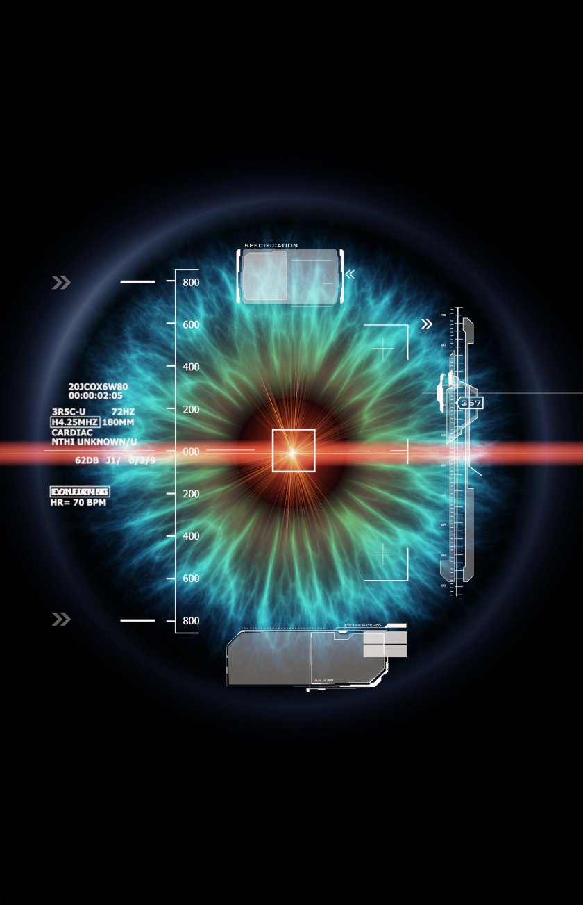 Retina scan laser