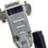 Y‑type cable with 5V barrel power connector, 8‑pin Pico‑SPOX, and DB9 RS‑232
