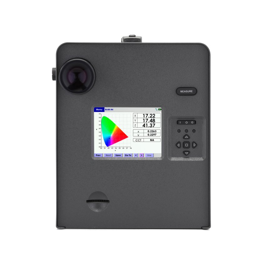 Novanta Photo Research SpectraScan PR 1050 screen view