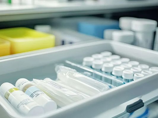 RFID‑enabled automated dispensing cabinet in a healthcare setting