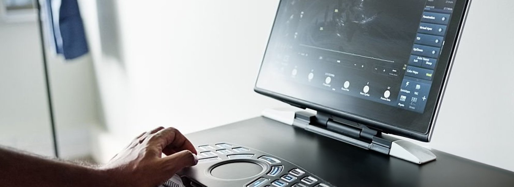 Touchscreen interface integrated into medical equipment