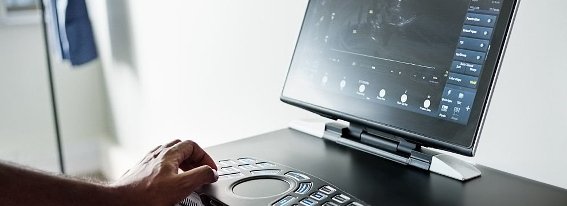 Touchscreen interface integrated into medical equipment