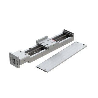 LGS25 linear guide stage, 25 mm height, on white background