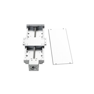 LGSW33 wide linear guide stage, 33 mm height, on white background