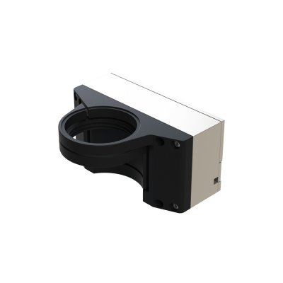 nPFocus1000 long‑travel piezo Z‑axis focus stage on white background