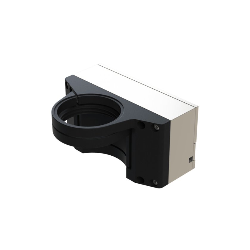 nPFocus1000 long‑travel piezo Z‑axis focus stage on white background