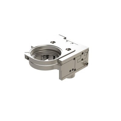 nPFocus400 piezo Z‑axis focus stage on white background