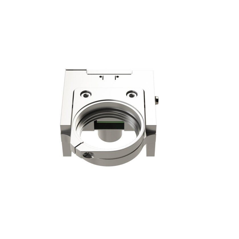 nPFocus400 piezo Z‑axis focus stage on white background