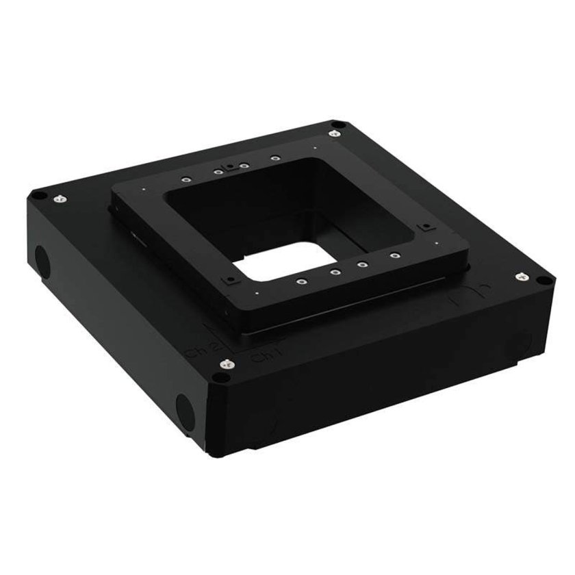 nPXY200Z100‑271 large‑aperture 3‑axis piezo stage on white background