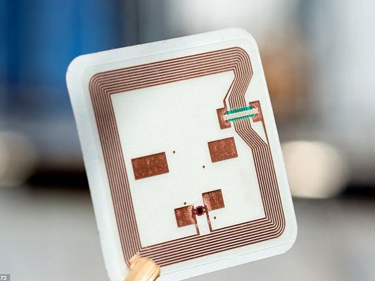RFID tags attached to assets for identification and tracking