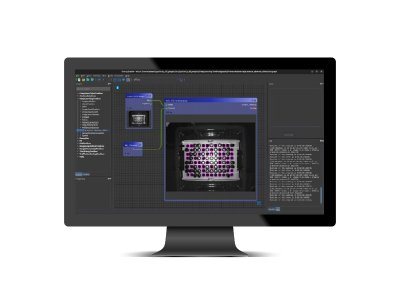 A computer screen with Novanta's Clarity Studio machine vision software on the screen.