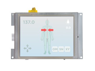 Medical-grade embedded display screen.