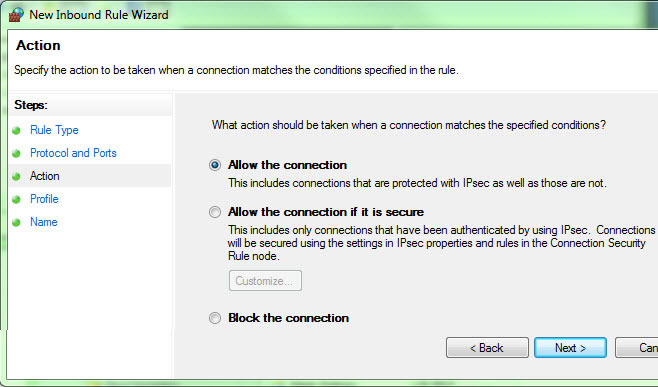 Windows Firewall Configuration