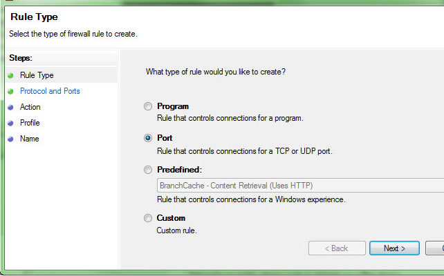 Windows Firewall Inbound Rules
