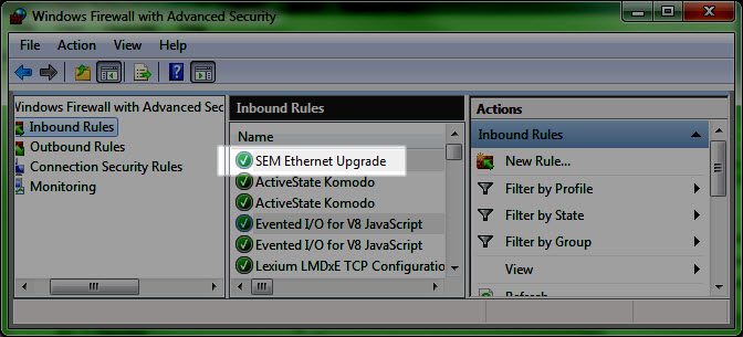 Windows Firewall Configuration