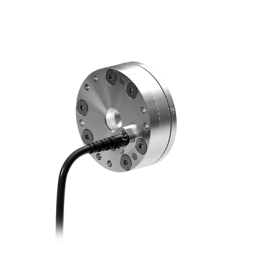 A small force torque sensor with external wire from radial port