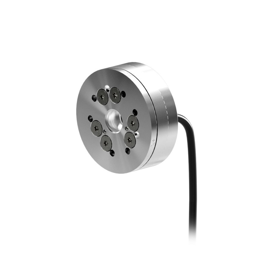 A small force torque sensor with external wire from radial port