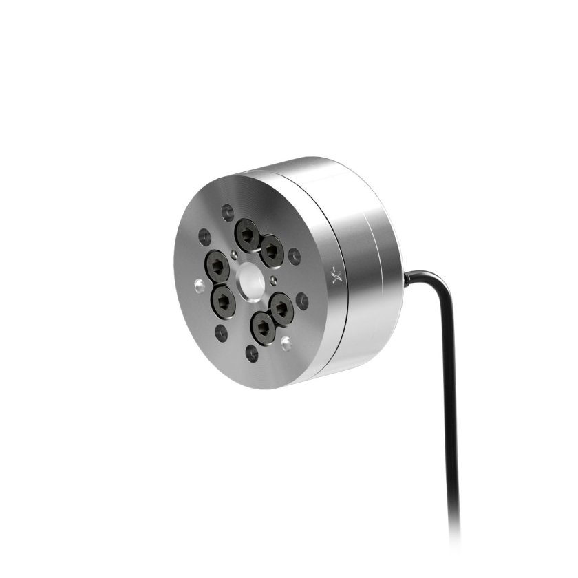 A small force torque sensor with external wire from radial port