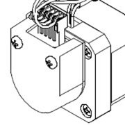 An image of ES100 Factory Mounted Single-End Encoder, 100 Lines